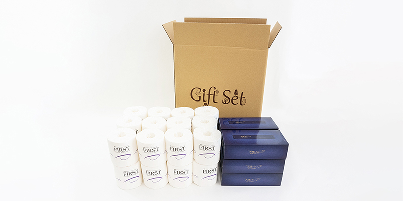 まとめ 大一紙工 フェイシャルティッシュ 80組 50箱 ブルー サイコロBOX 箱 1セット
